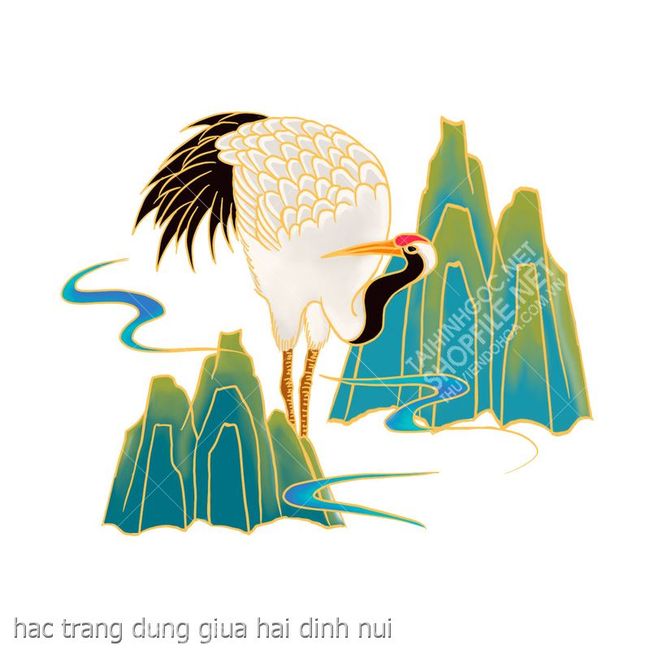 hac trang dung giua hai dinh nui